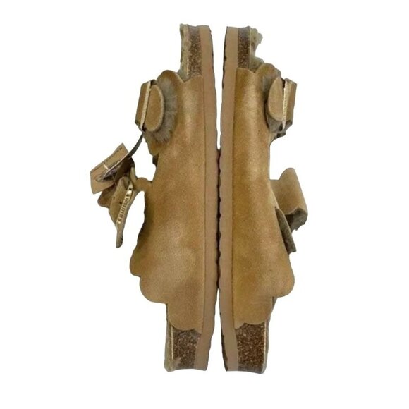 Genuins Faux Fur & Leather Suede Women’s Sandals Size: 9 US/40 EUR - Picture 2 of 6
